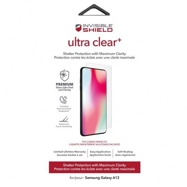 ZAGG InvisibleShield Ultra Clear+ Samsung Galaxy A12 Screen i gruppen SMARTPHONE & SURFPLATTOR / Mobilskydd / Samsung hos TP E-commerce Nordic AB (38-94515)