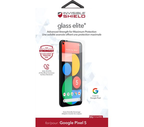 Zagg InvisibleShield Glass Elite+ for Google Pixel 5 i gruppen SMARTPHONE & SURFPLATTOR / Mobilskydd / Google hos TP E-commerce Nordic AB (38-94518)