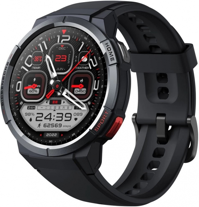 Mibro GS Black sportklocka med AMOLED HD-skärm & inbyggd GPS i gruppen SPORT, FRITID & HOBBY / Smartwatch & Aktivitetsarmband / Smartwatches hos TP E-commerce Nordic AB (38-94550)