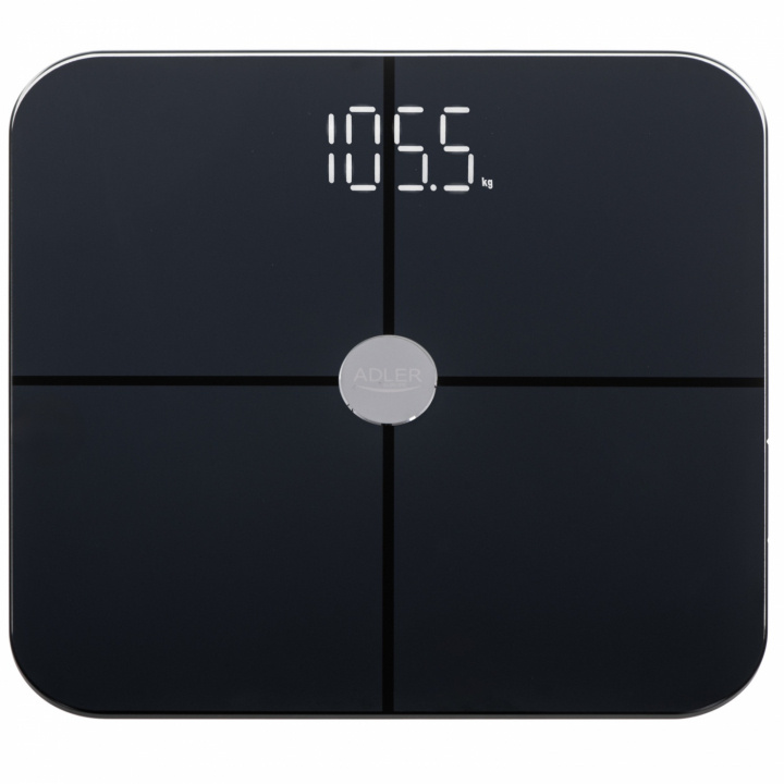 Adler AD 8187 Black Smart bathroom scale i gruppen HEM, HUSHÅLL & TRÄDGÅRD / Badrum / Badrumsvågar hos TP E-commerce Nordic AB (38-94913)