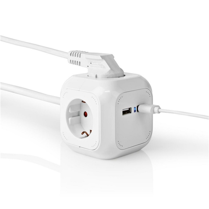 Nedis Gren kontakt | Jordad kontakt / Typ F (CEE 7/7) | 4-vägs | 1.50 m | 3680 W | 16 A | Typ av jordning: Sidkontakt | 230 V AC 50/60 Hz | Uttagsvinkel: 90 ° | H05VV-F 3G1.5mm² | Vit i gruppen HEM, HUSHÅLL & TRÄDGÅRD / El & Belysning / Grenuttag hos TP E-commerce Nordic AB (38-95092)