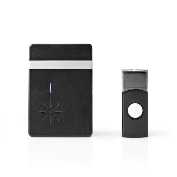 Nedis Trådlösa dörrklockan | Batteridriven | 3 V DC | 1x CR2032 | Volym: 80 dB | Signalområde: 300 m | IP44 | 36 Melodier | 1 Mottagare | Svart i gruppen HEM, HUSHÅLL & TRÄDGÅRD / Larm & Säkerhet / Dörrklockor hos TP E-commerce Nordic AB (38-95209)