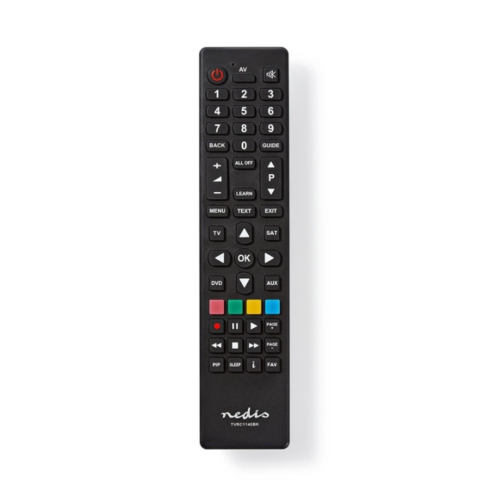 Nedis Universalfjärrkontroll | Programmerbar | 4 Enheter | Klar Lay-out | Infraröd | Svart i gruppen HEMELEKTRONIK / Ljud & Bild / TV & Tillbehör / Fjärrkontroller hos TP E-commerce Nordic AB (38-95250)