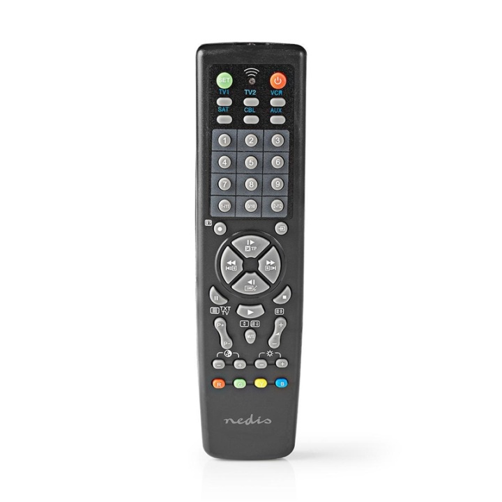 Nedis Universalfjärrkontroll | Förprogrammerad | 10 Enheter | Minnesknappar / TV Guide-knapp | Infraröd | Svart i gruppen HEMELEKTRONIK / Ljud & Bild / TV & Tillbehör / Fjärrkontroller hos TP E-commerce Nordic AB (38-95255)
