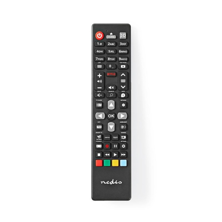 Nedis Ersättnings Fjärrkontroll | Passar till: Philips | Fast | 1 Enhet | Ambilight Knapp / Netflix Knapp | Infraröd | Svart i gruppen HEMELEKTRONIK / Ljud & Bild / TV & Tillbehör / Fjärrkontroller hos TP E-commerce Nordic AB (38-95259)