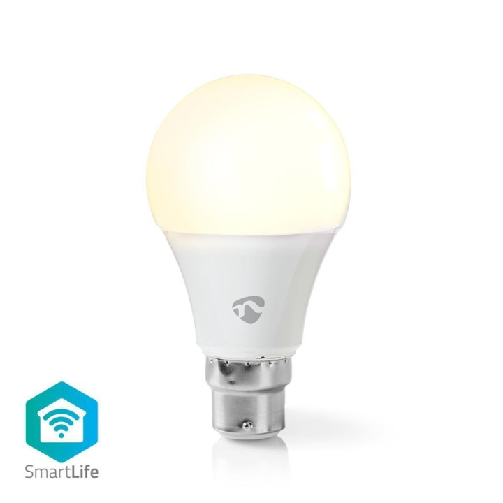 Nedis Smartlife LED-lampa | Wi-Fi | B22 | 800 lm | 9 W | Varm Vit | 2700 K | Energiklass: A+ | Android™ / IOS | A60 i gruppen HEM, HUSHÅLL & TRÄDGÅRD / Smarta hem / Smart belysning hos TP E-commerce Nordic AB (38-95288)