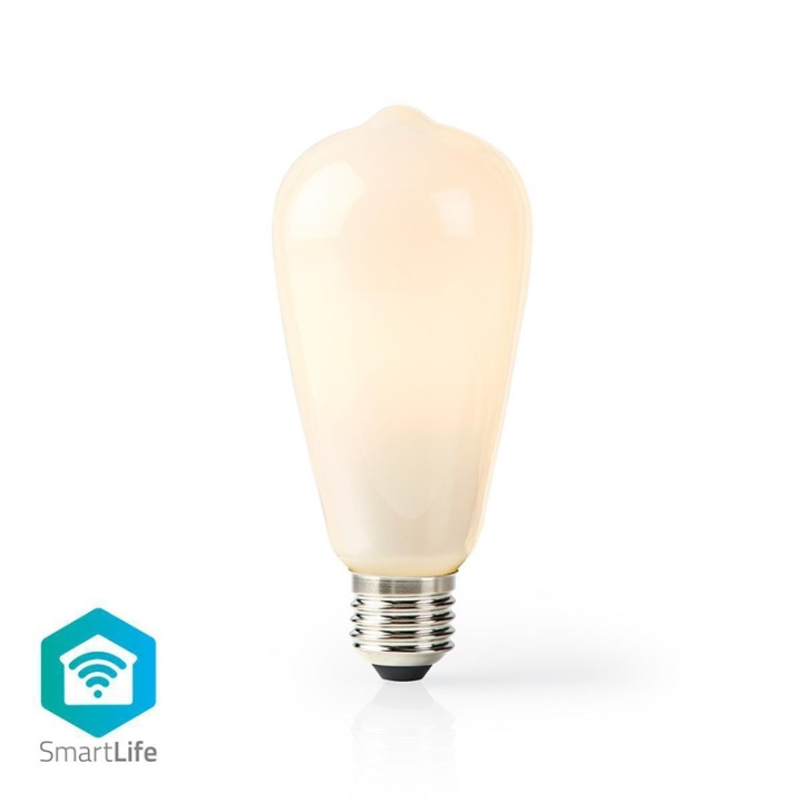 Nedis SmartLife LED vintage lampa | Wi-Fi | E27 | 500 lm | 5 W | Varm Vit | 2700 K | Glas | Android™ / IOS | ST64 | 1 st i gruppen HEM, HUSHÅLL & TRÄDGÅRD / Smarta hem / Smart belysning hos TP E-commerce Nordic AB (38-95299)