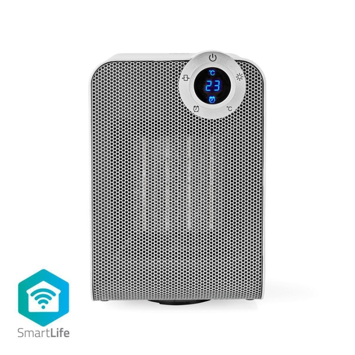 Nedis SmartLife Keramisk PTC Fläktvärmare | Wi-Fi | 1800 W | 3 Värmeinställningar | Svängning | Display | 15 - 35 °C | Android™ / IOS | Vit i gruppen HEM, HUSHÅLL & TRÄDGÅRD / Fläktar & Klimatprodukter / Värmefläktar hos TP E-commerce Nordic AB (38-95300)