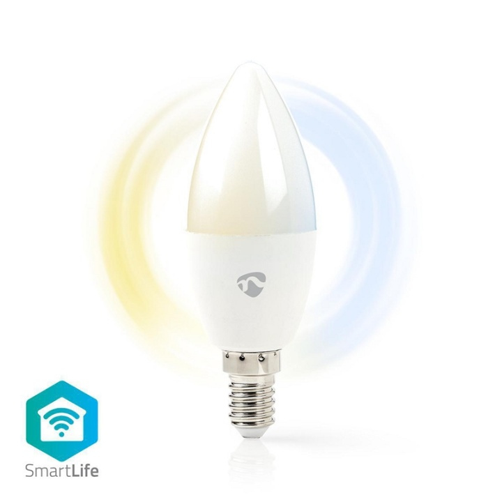 Nedis Smartlife LED-lampa | Wi-Fi | E14 | 350 lm | 4.5 W | Kall Vit / Varm Vit | 2700 - 6500 K | Energiklass: A+ | Android™ / IOS | Ljus i gruppen HEM, HUSHÅLL & TRÄDGÅRD / Smarta hem / Smart belysning hos TP E-commerce Nordic AB (38-95321)