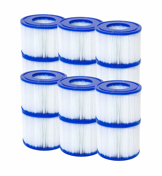 Bestway Filterpatron till Lay-Z-Spa (VI) 12-pack i gruppen HEM, HUSHÅLL & TRÄDGÅRD / Trädgårdsprodukter / Pool & Pooltillbehör / Filter & Tillbehör hos TP E-commerce Nordic AB (38-95329PKT2)