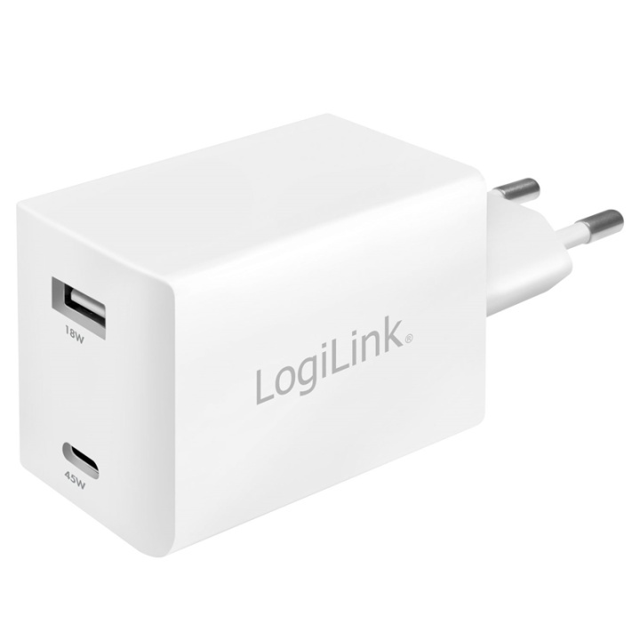 LogiLink USB-laddare 1 x USB-C PD 1 x U i gruppen SMARTPHONE & SURFPLATTOR / Laddare & Kablar / Väggladdare / Väggladdare Typ C hos TP E-commerce Nordic AB (38-95496)