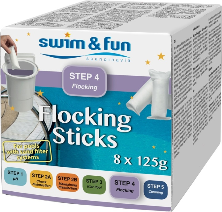 Flocking Sticks 8 x 125 g i gruppen HEM, HUSHÅLL & TRÄDGÅRD / Trädgårdsprodukter / Pool & Pooltillbehör / Poolkem hos TP E-commerce Nordic AB (38-95634)