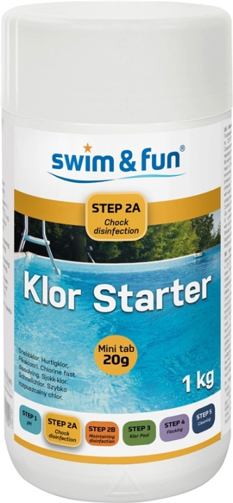 Klor Starter 20 g Tabs 1 kg i gruppen HEM, HUSHÅLL & TRÄDGÅRD / Trädgårdsprodukter / Pool & Pooltillbehör / Poolkem hos TP E-commerce Nordic AB (38-95646)