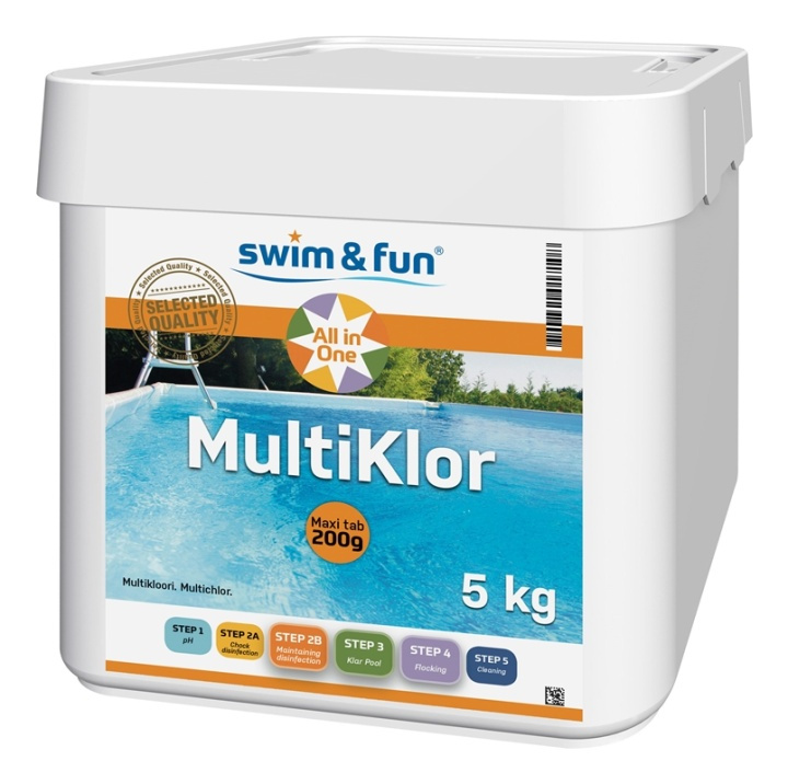 MultiKlor Maxi tab 200g 5 kg i gruppen HEM, HUSHÅLL & TRÄDGÅRD / Trädgårdsprodukter / Pool & Pooltillbehör / Poolkem hos TP E-commerce Nordic AB (38-95672)