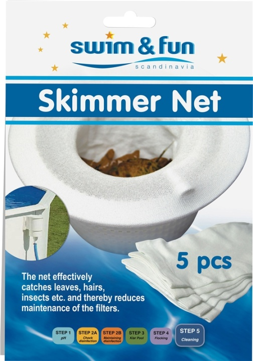 5-pack Pool Skimmer Filterpåsar i gruppen HEM, HUSHÅLL & TRÄDGÅRD / Trädgårdsprodukter / Pool & Pooltillbehör / Poolskimmer & Tillbehör hos TP E-commerce Nordic AB (38-95735)