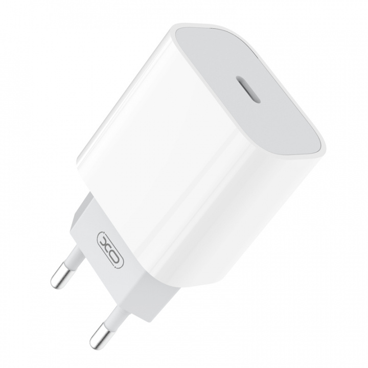 XO Väggladdare, 20W, USB-C, Vit i gruppen SMARTPHONE & SURFPLATTOR / Laddare & Kablar / Väggladdare / Väggladdare Typ C hos TP E-commerce Nordic AB (38-95924)