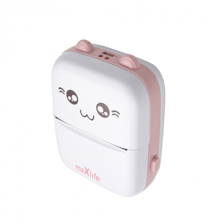 Maxlife MXTP-100 Thermal Printer - Portabel Miniskrivare med Bluetooth, Rosa i gruppen SPORT, FRITID & HOBBY / Roliga prylar / Smarta saker hos TP E-commerce Nordic AB (38-95935)