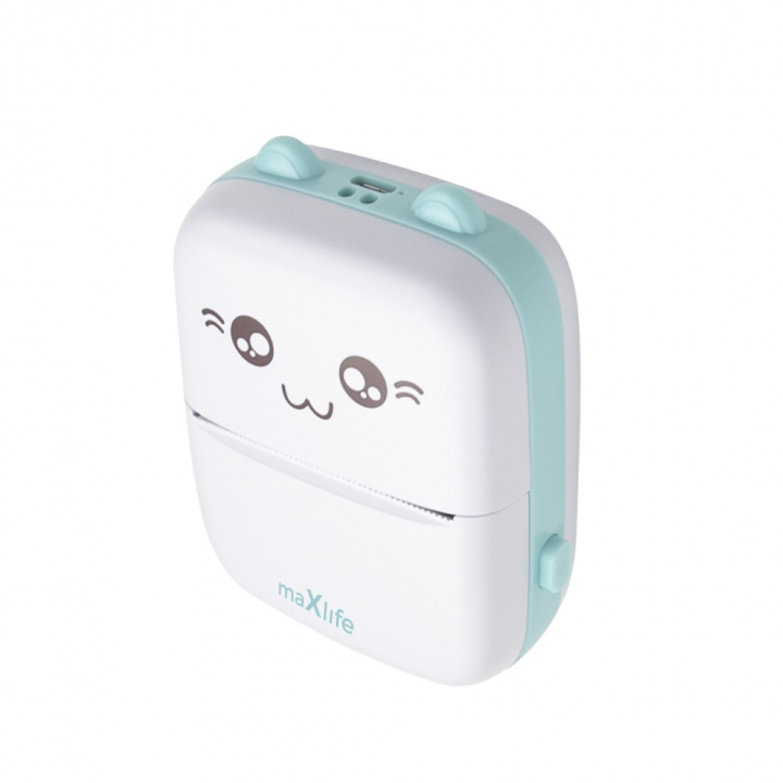 Maxlife MXTP-100 Thermal Printer - Portabel Miniskrivare med Bluetooth, Blå i gruppen SPORT, FRITID & HOBBY / Roliga prylar / Smarta saker hos TP E-commerce Nordic AB (38-95936)