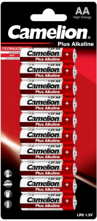 Camelion Plus Alkaline AA (LR6) 10-pack i gruppen HEMELEKTRONIK / Batterier & Laddare / Batterier / AA hos Teknikproffset Nordic AB (38-96031)