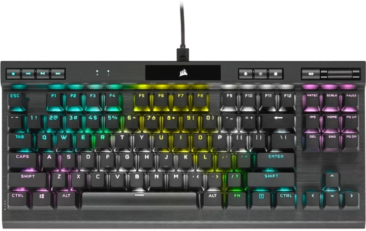 Corsair K70 TKL RGB CS MX Red Gamingtangentbord i gruppen DATORER & KRINGUTRUSTNING / Gaming / Tangentbord hos TP E-commerce Nordic AB (38-96283)