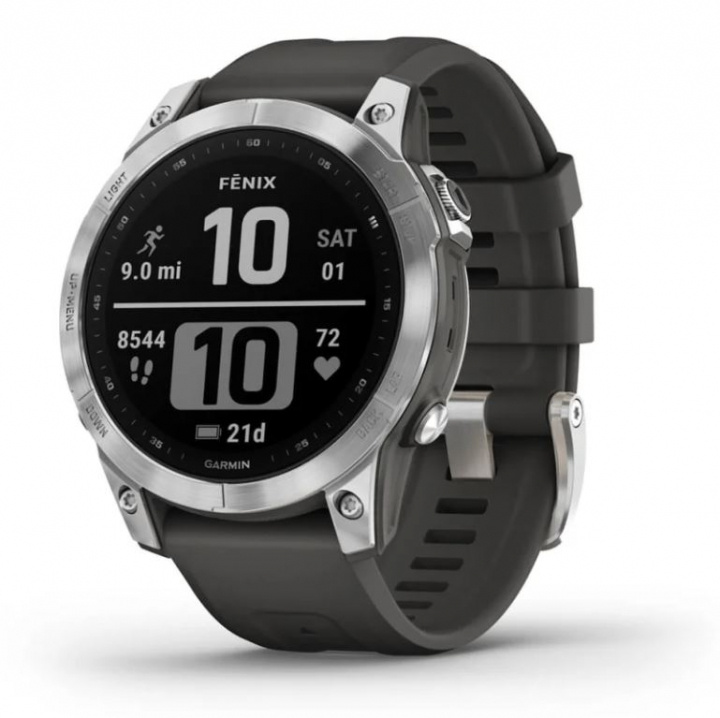 Garmin Fenix 7 47mm GPS, Grafit i gruppen SPORT, FRITID & HOBBY / Smartwatch & Aktivitetsarmband / Smartwatches hos TP E-commerce Nordic AB (38-96769)