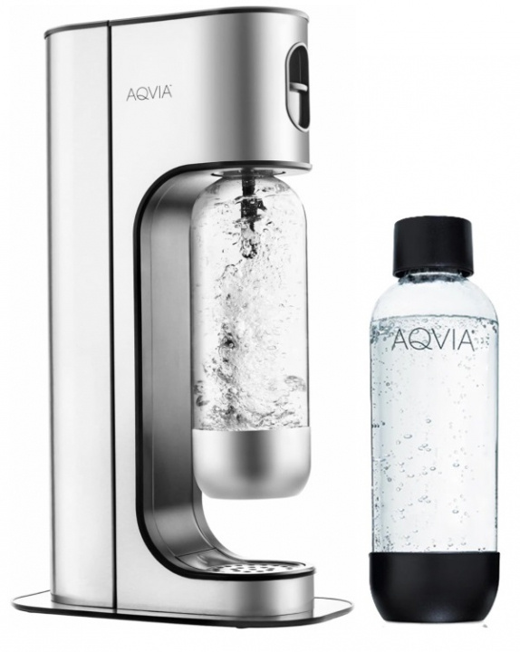 AGA Aqvia Exclusive Steel Black inkl. 2 flaskor i gruppen HEM, HUSHÅLL & TRÄDGÅRD / Hushållsmaskiner / Vatten & Juice / Kolsyremaskiner / Kolsyremaskiner hos TP E-commerce Nordic AB (38-96832)