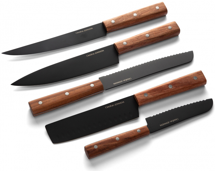 Orrefors Jernverk 5-pack Knivar Svart i gruppen HEM, HUSHÅLL & TRÄDGÅRD / Köksredskap / Köksknivar & Knivslipar hos TP E-commerce Nordic AB (38-97296)