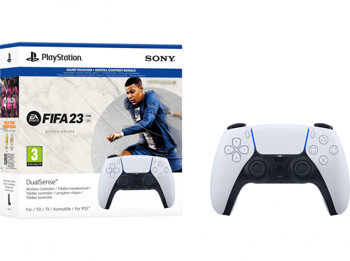 SONY DualSense PlayStation 5 Handkontroll + FIFA 23 i gruppen HEMELEKTRONIK / Spelkonsoler & Tillbehör / Sony PlayStation 5 hos TP E-commerce Nordic AB (38-97349)