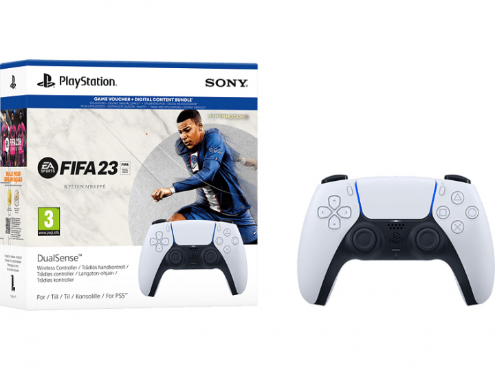 SONY DualSense Handkontroll för PlayStation 5 + FIFA 23 i gruppen HEMELEKTRONIK / Spelkonsoler & Tillbehör / Sony PlayStation 5 / Konsoler hos TP E-commerce Nordic AB (38-97349)