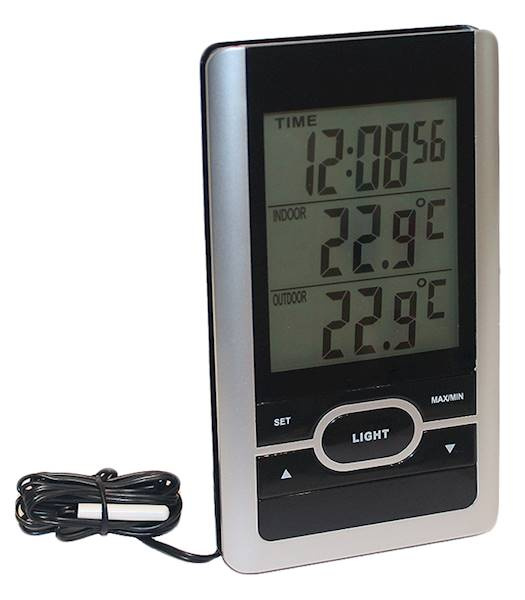 Termometerfabriken Upplyst termometer, Stor display i gruppen HEM, HUSHÅLL & TRÄDGÅRD / Fläktar & Klimatprodukter / Termometrar & Väderstationer hos TP E-commerce Nordic AB (38-97381)