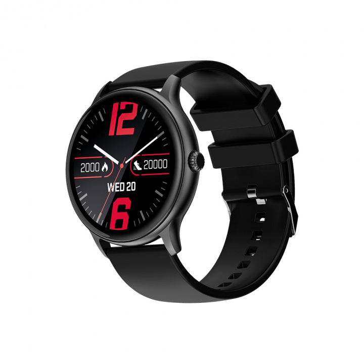 Maxlife Smartwatch MXSW-100, Mattsvart i gruppen SPORT, FRITID & HOBBY / Smartwatch & Aktivitetsarmband / Smartwatches hos TP E-commerce Nordic AB (38-97450)