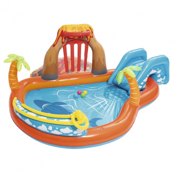 Bestway Lava Lagoon Barnpool Lekcenter 265x265x104 cm i gruppen LEKSAKER, BARN- & BABYPRODUKTER / Uteleksaker / Badleksaker & Vattenleksaker hos TP E-commerce Nordic AB (38-97476)