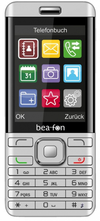 Beafon C350, 2G, Enkel mobiltelefon med färgskärm, Silver i gruppen SMARTPHONE & SURFPLATTOR / Mobiltelefoner & smartphones hos TP E-commerce Nordic AB (38-97481)