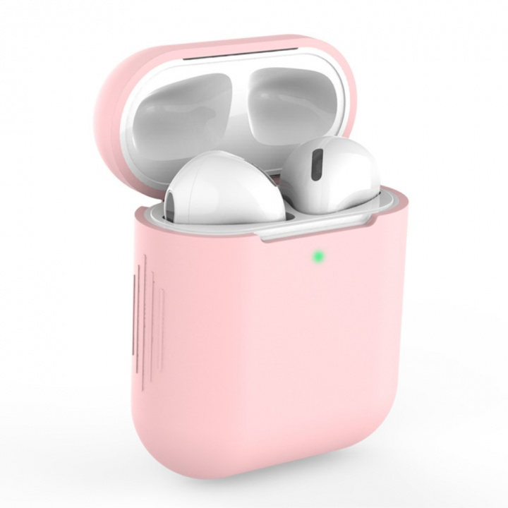 Skyddsfodral i silikon till Apple Airpods, Rosa i gruppen HEMELEKTRONIK / Ljud & Bild / Hörlurar & Tillbehör / Tillbehör hos TP E-commerce Nordic AB (38-97601)