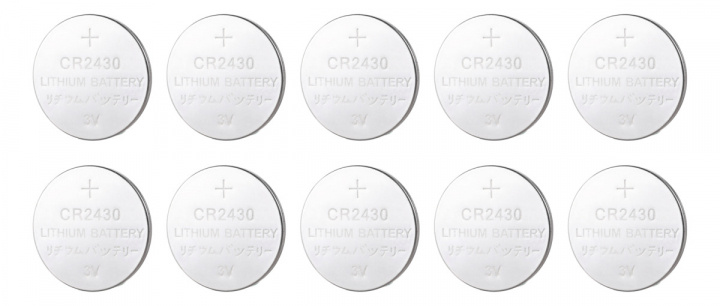 DELTACO Ultimate Lithium-batteri, 3V, CR2430-knappcell, 10-pack i gruppen HEMELEKTRONIK / Batterier & Laddare / Batterier / Knappcell hos TP E-commerce Nordic AB (38-97657)