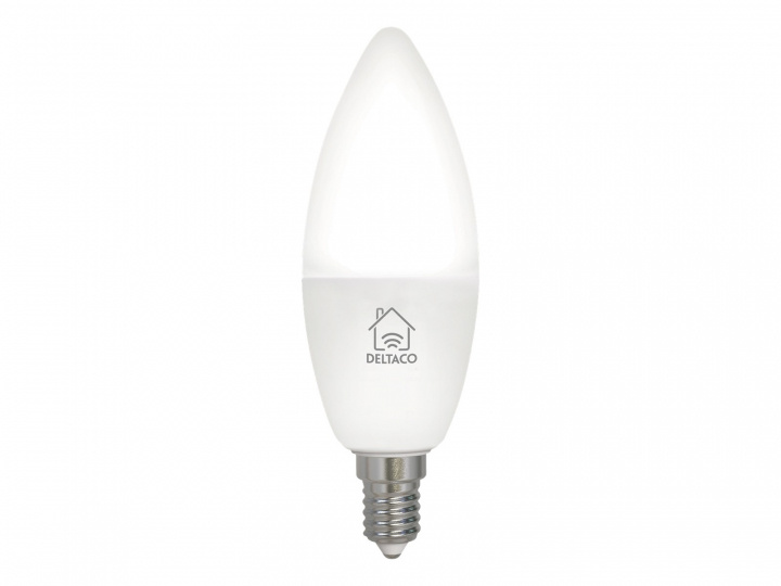 Deltaco SMART HOME LED-lampa, E14, WiFI, 4.9W, 2700K-6500K, dimbar, vit i gruppen HEMELEKTRONIK / Belysning / LED-lampor hos TP E-commerce Nordic AB (38-97789)
