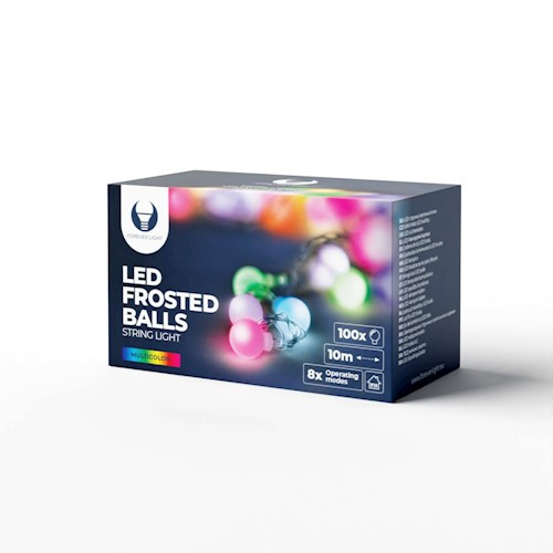 LED-Slinga 10m, 230V, 100st LED-bollar, Flerfärgad i gruppen HEMELEKTRONIK / Belysning / LED-slingor hos TP E-commerce Nordic AB (38-98123)