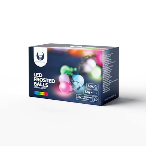 LED-Slinga 5m, 230V, 30st LED-bollar, Flerfärgad i gruppen HEMELEKTRONIK / Belysning / LED-slingor hos TP E-commerce Nordic AB (38-98131)
