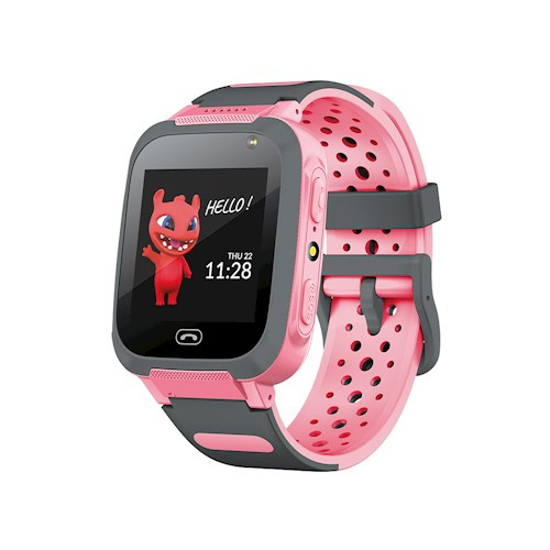 Maxlife Smartwatch med silikonarmband för barn, Rosa - 2G i gruppen SPORT, FRITID & HOBBY / Smartwatch & Aktivitetsarmband / Smartwatches för barn hos TP E-commerce Nordic AB (38-98142)