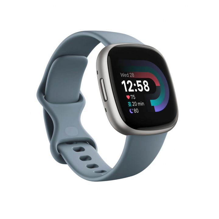 Fitbit Versa 4 Blå/Platinum i gruppen SPORT, FRITID & HOBBY / Smartwatch & Aktivitetsarmband / Smartwatches hos TP E-commerce Nordic AB (38-98155)