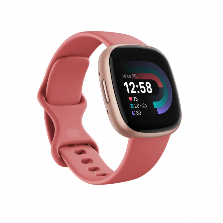 Fitbit Versa 4 Rosa/Koppar i gruppen SPORT, FRITID & HOBBY / Smartwatch & Aktivitetsarmband / Smartwatches hos TP E-commerce Nordic AB (38-98156)