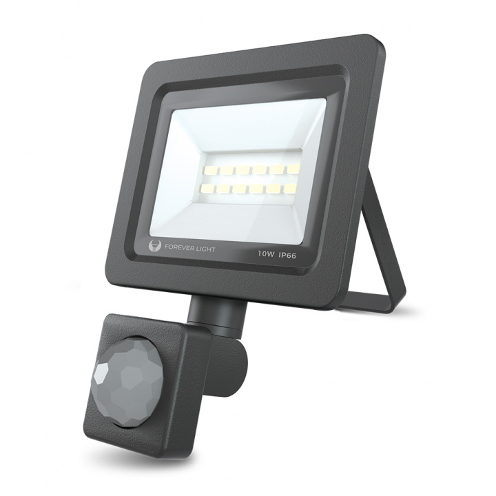LED-Strålkastare med Rörelsesensor 10W 800lm 4500K, Vit neutral i gruppen HEM, HUSHÅLL & TRÄDGÅRD / El & Belysning / Utomhusbelysning / LED-strålkastare hos TP E-commerce Nordic AB (38-98177)