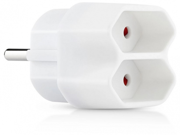 Splitter plug 2-way EU, Adapter med 2 uttag i gruppen HEM, HUSHÅLL & TRÄDGÅRD / El & Belysning / Grenuttag hos TP E-commerce Nordic AB (38-98337)