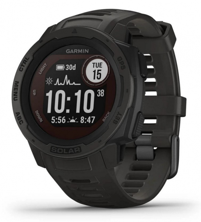 Garmin Instinct Solar, Svart i gruppen SPORT, FRITID & HOBBY / Smartwatch & Aktivitetsarmband / Smartwatches hos TP E-commerce Nordic AB (38-98381)