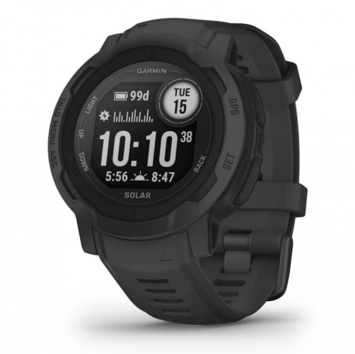 Garmin Instinct 2 Solar, Graphite i gruppen SPORT, FRITID & HOBBY / Smartwatch & Aktivitetsarmband / Smartwatches hos TP E-commerce Nordic AB (38-98385)