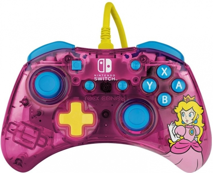 PDP Rock Candy Wired Controller - Peach (Switch) i gruppen HEMELEKTRONIK / Spelkonsoler & Tillbehör / Nintendo Switch / Tillbehör hos TP E-commerce Nordic AB (38-98411)