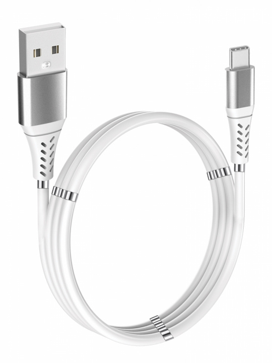 GadgetMonster Magnetic USB-C Charge Cable, slipp kabeltrassel, 2,4A, 1 m i gruppen SMARTPHONE & SURFPLATTOR / Laddare & Kablar / Kablar / Kablar Typ C hos TP E-commerce Nordic AB (38-98427)