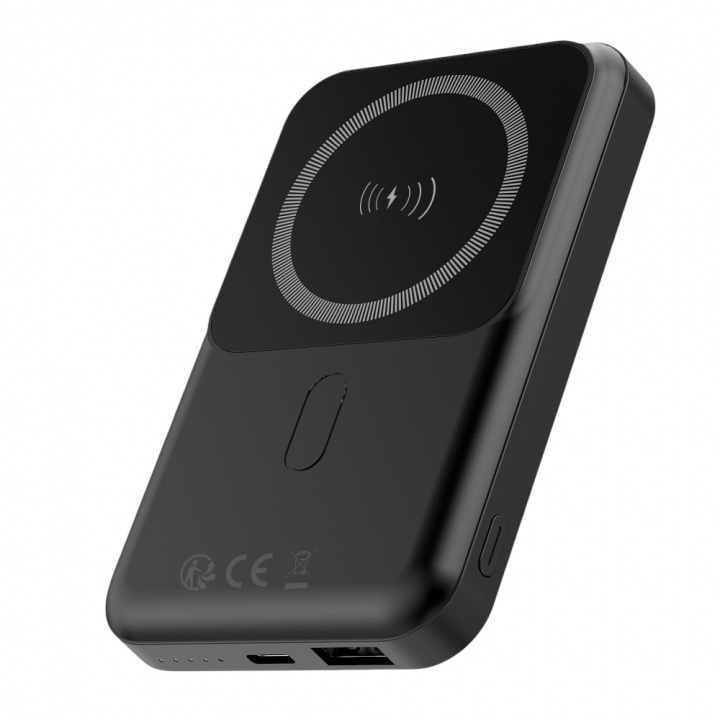 Forever MATB-100 Powerbank med trådlös laddning, PD QC 22.5W 10000 mAh, Svart i gruppen SMARTPHONE & SURFPLATTOR / Laddare & Kablar / Powerbanks hos TP E-commerce Nordic AB (38-98553)