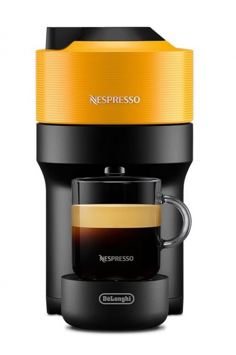Nespresso Vertuo Pop Kaffemaskin av DeLonghi, Gul i gruppen HEM, HUSHÅLL & TRÄDGÅRD / Hushållsmaskiner / Kaffemaskiner & Tillbehör / Espressomaskiner hos TP E-commerce Nordic AB (38-98560)