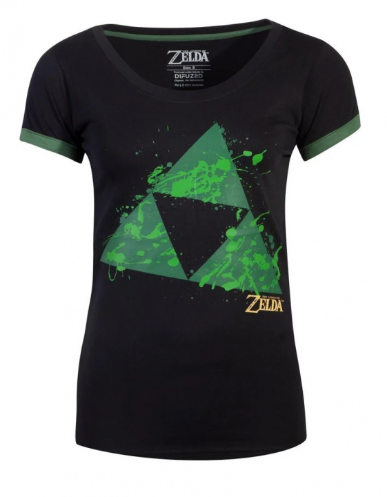 Zelda - Triforce Splatter Womens T-shirt, XL i gruppen SPORT, FRITID & HOBBY / Accessoarer / T-shirts & Tröjor hos TP E-commerce Nordic AB (38-98628)